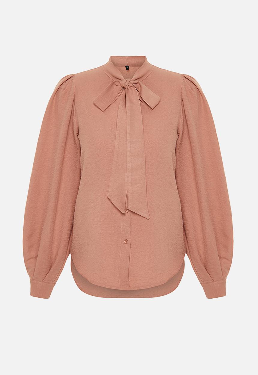 Trendyol - Scarf woven shirt - rose