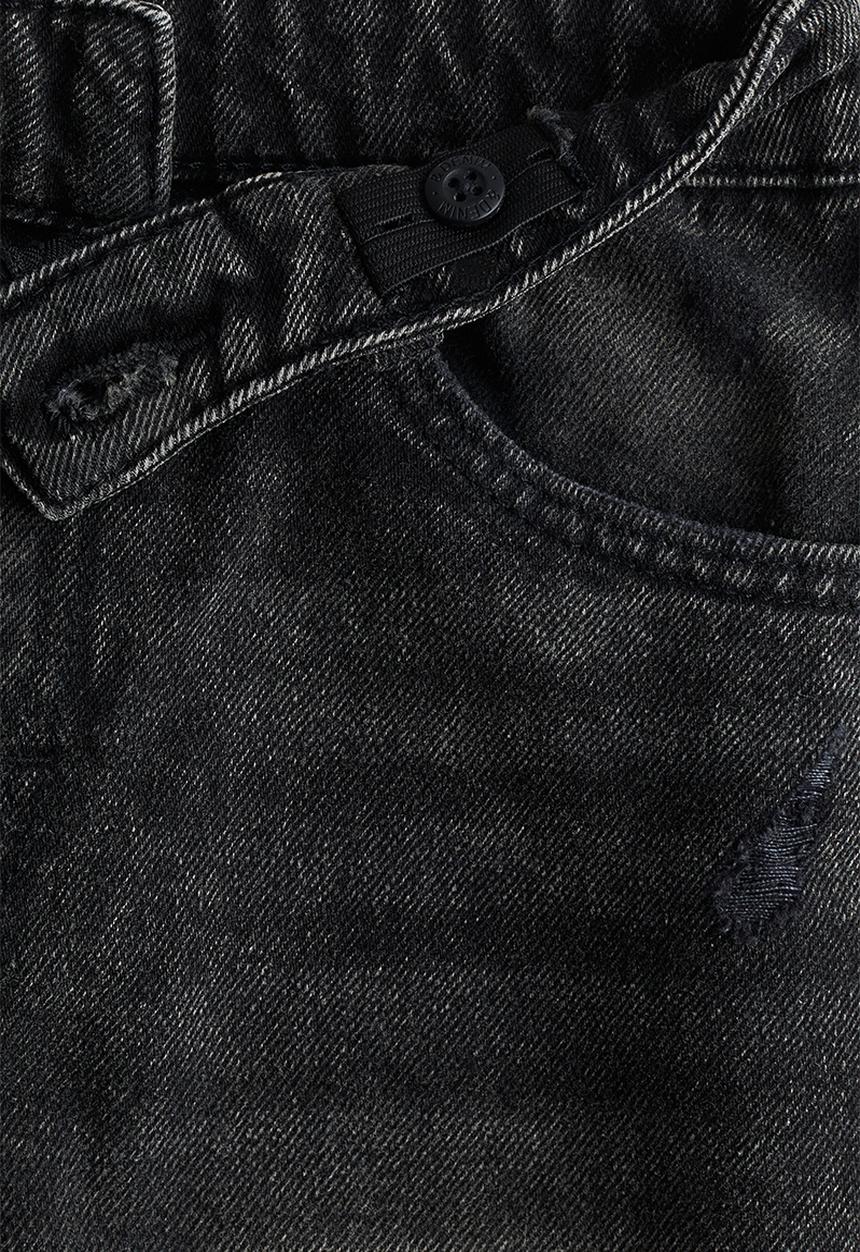 H&M - Frayed-edge denim shorts - black
