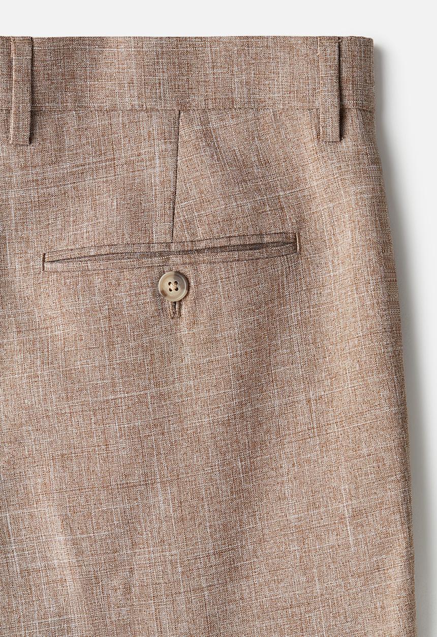 H&M - Regular fit suit trousers - beige marl 