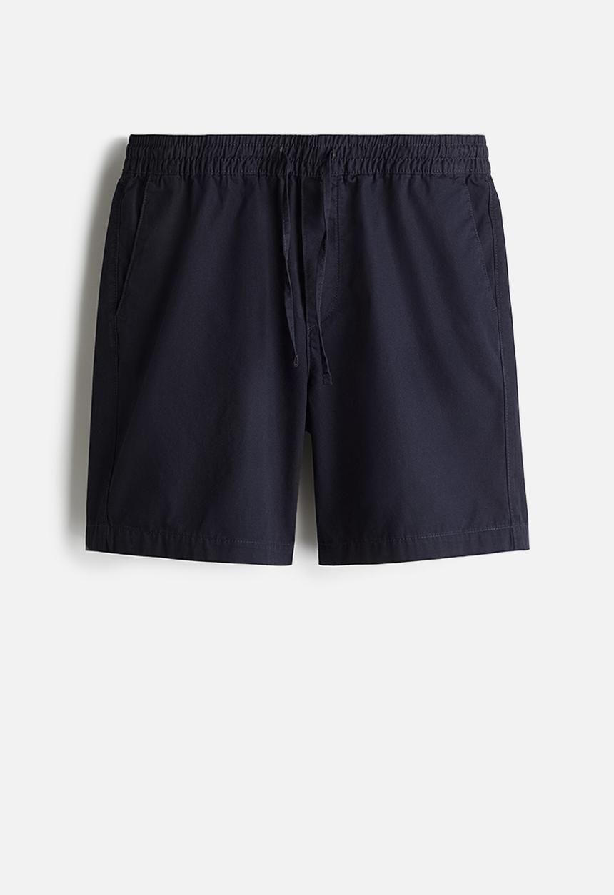 H&M - Regular fit canvas shorts - navy blue