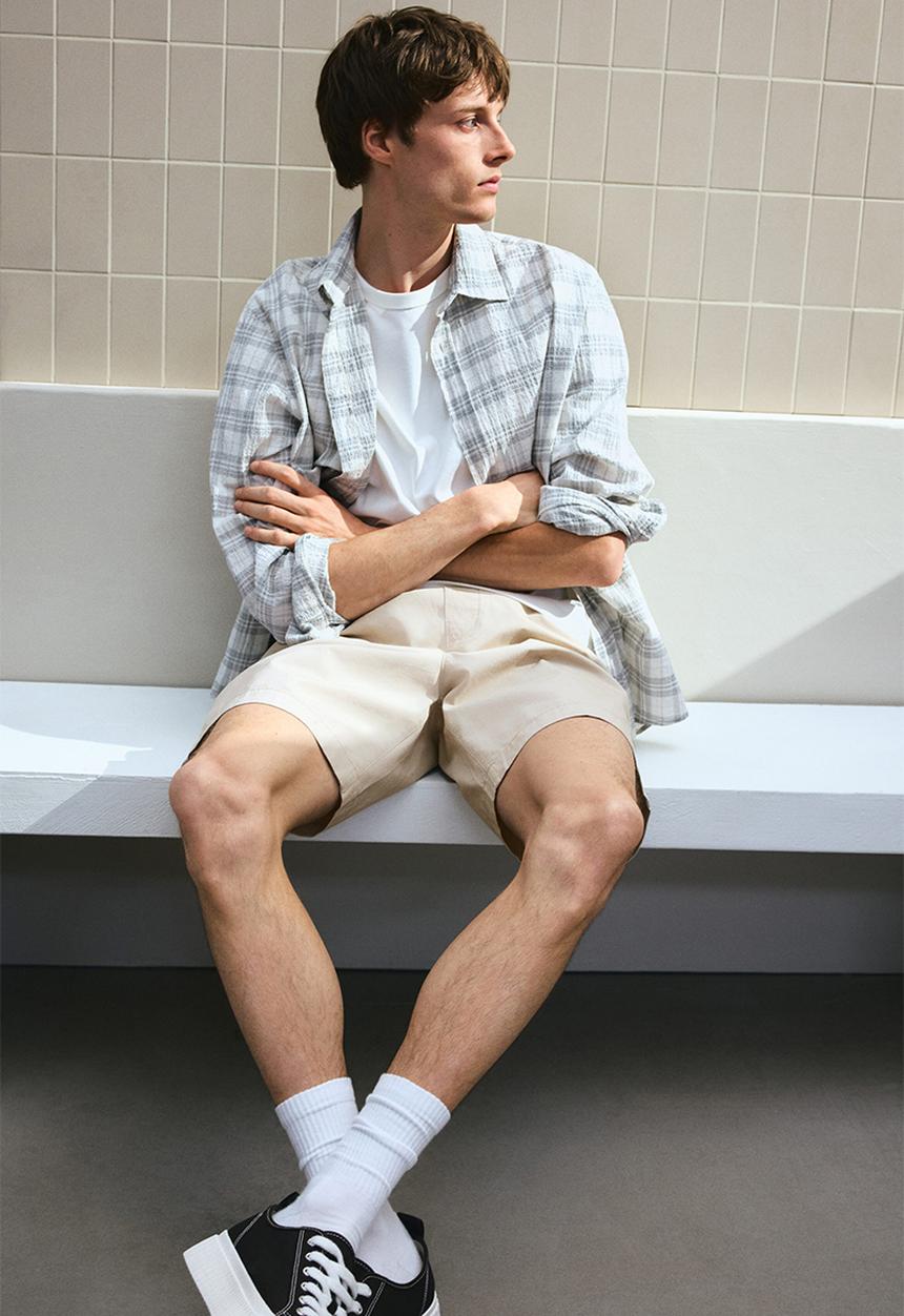 H&M - Regular fit canvas shorts - beige