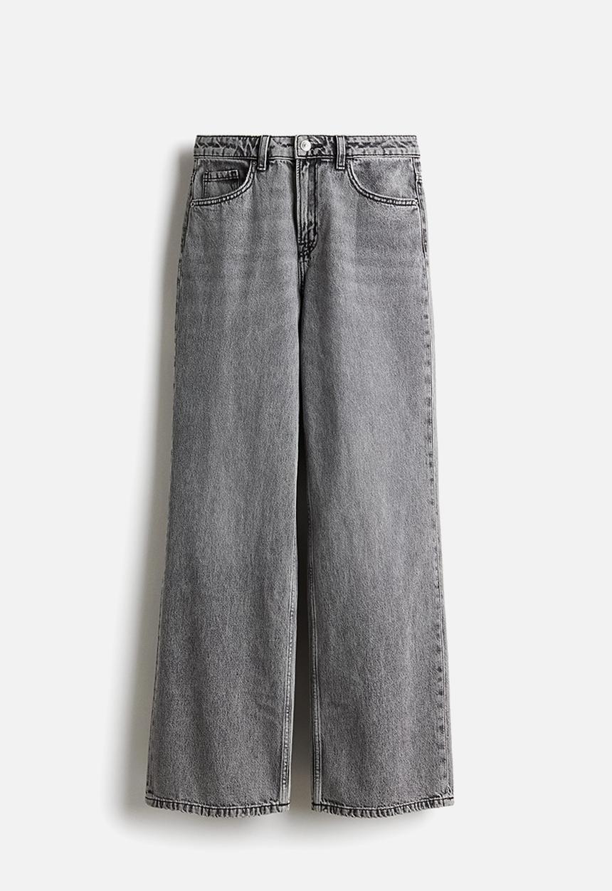 H&M - Wide high jeans - grey