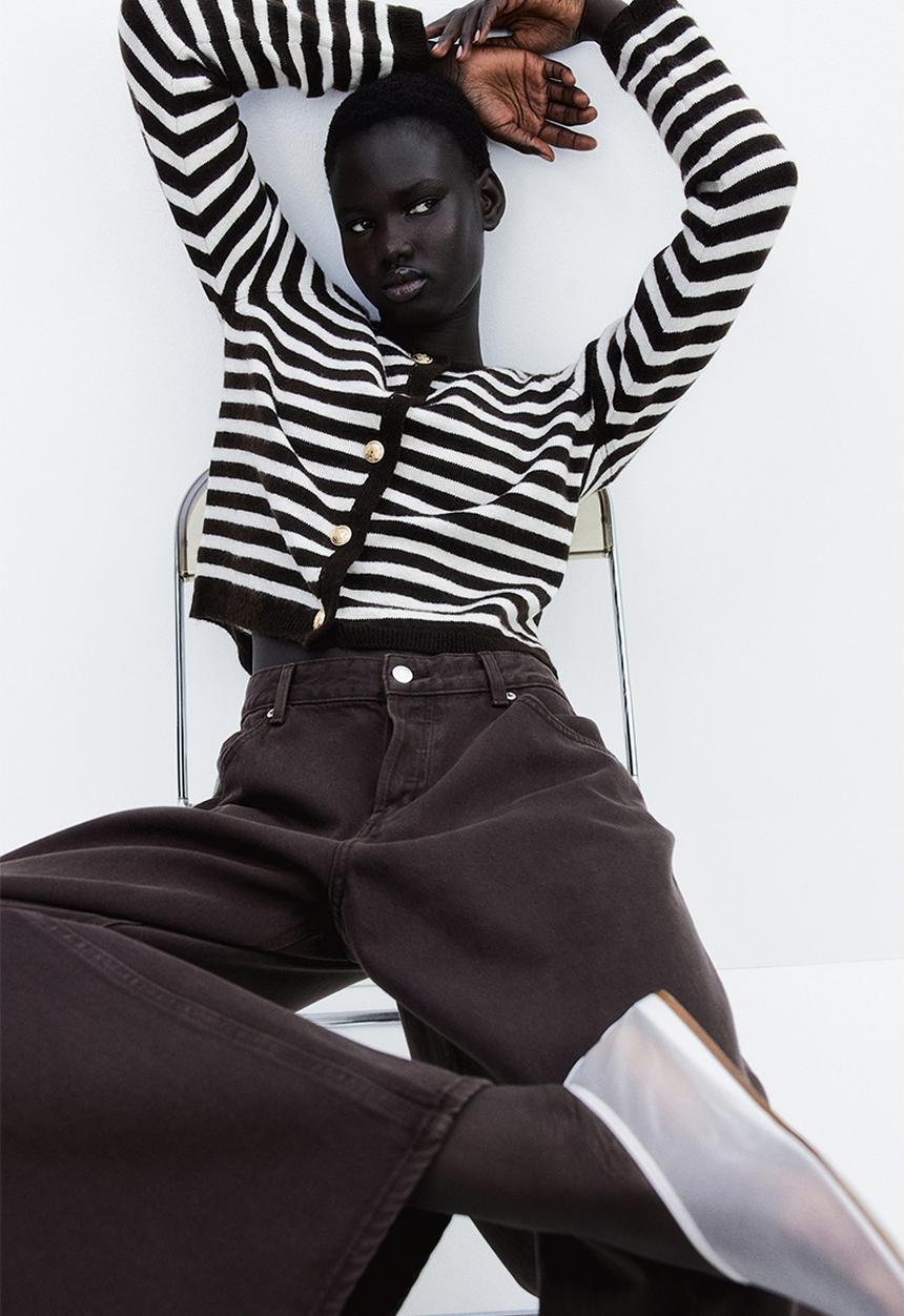 H&M - Wide jeans - dark brown