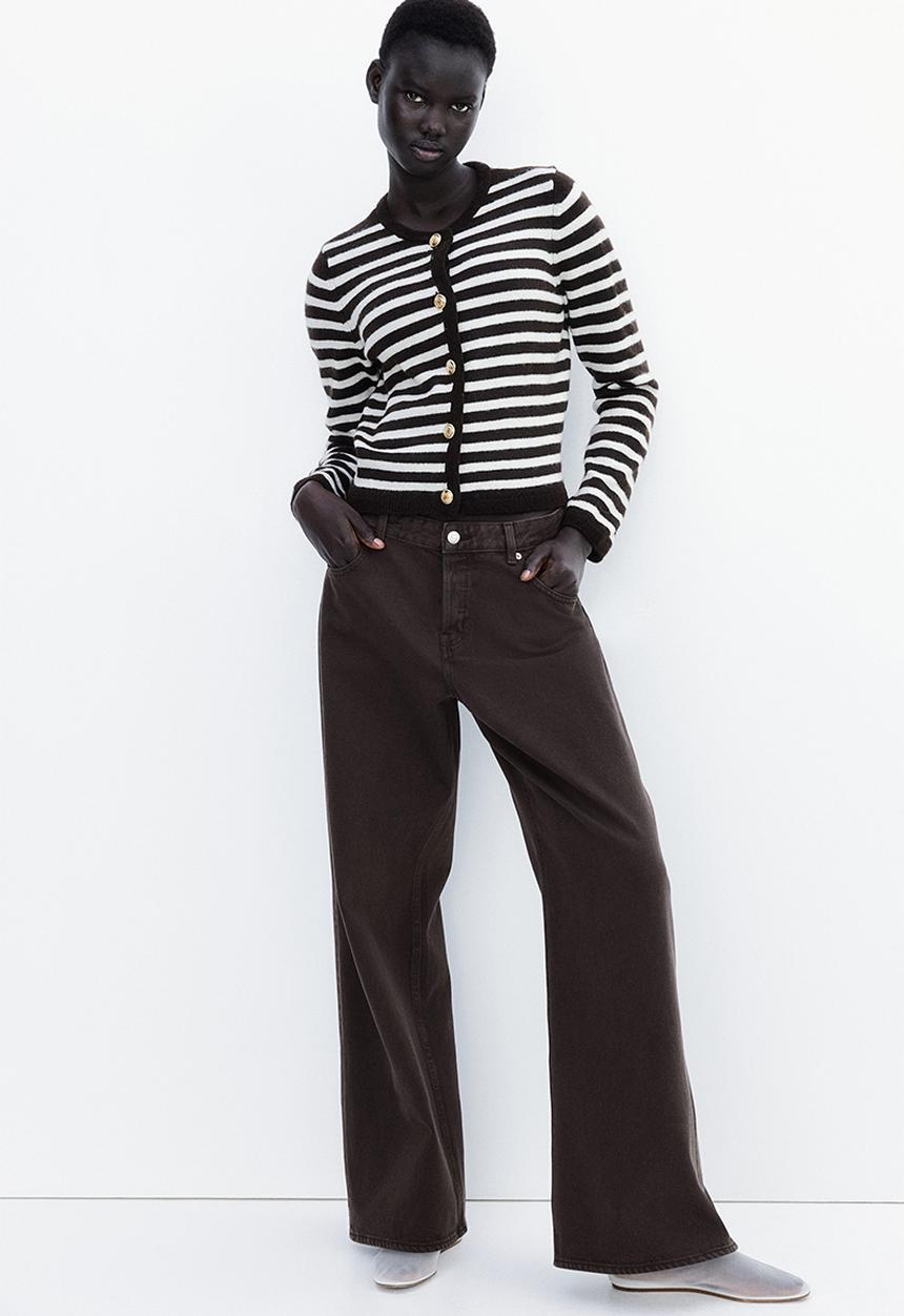 H&M - Wide jeans - dark brown