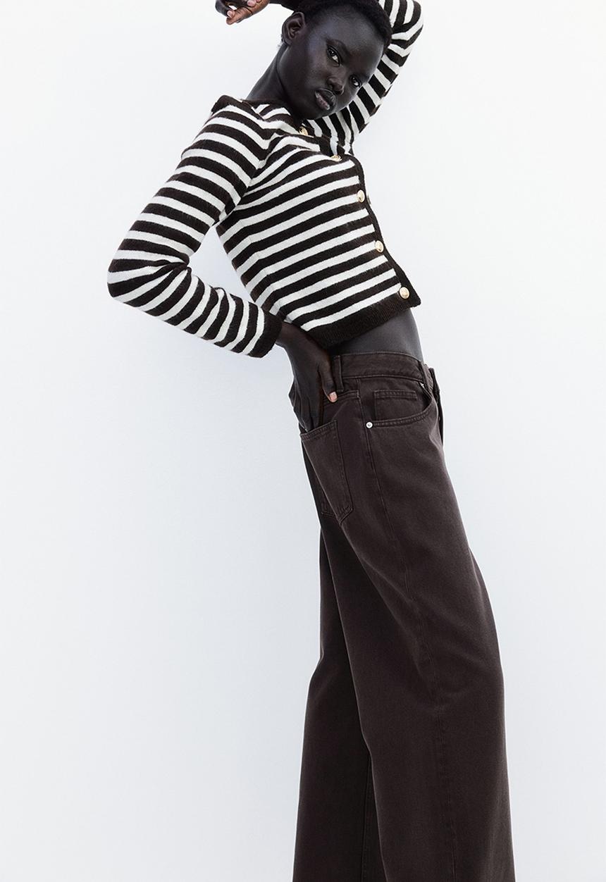 H&M - Wide jeans - dark brown