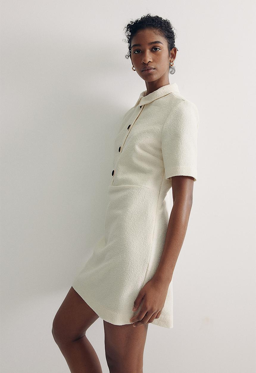 H&M - Bouclé dress - cream 