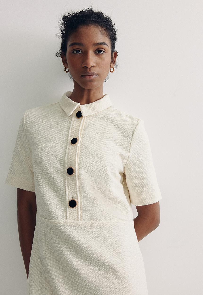 H&M - Bouclé dress - cream 