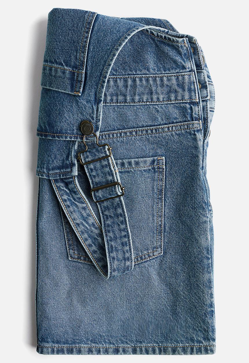 H&M - Denim dungaree dress - light denim blue