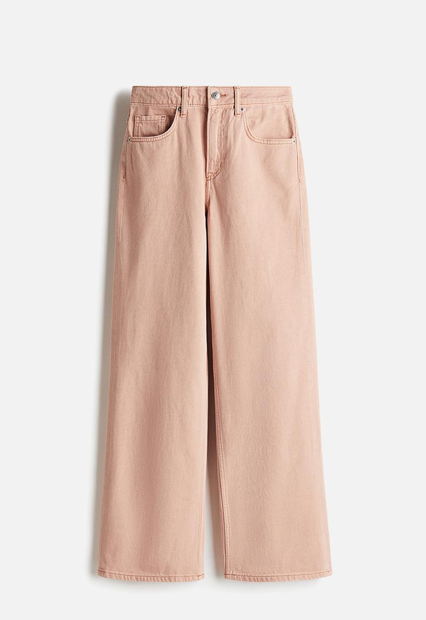 H&M - Wide high jeans - apricot