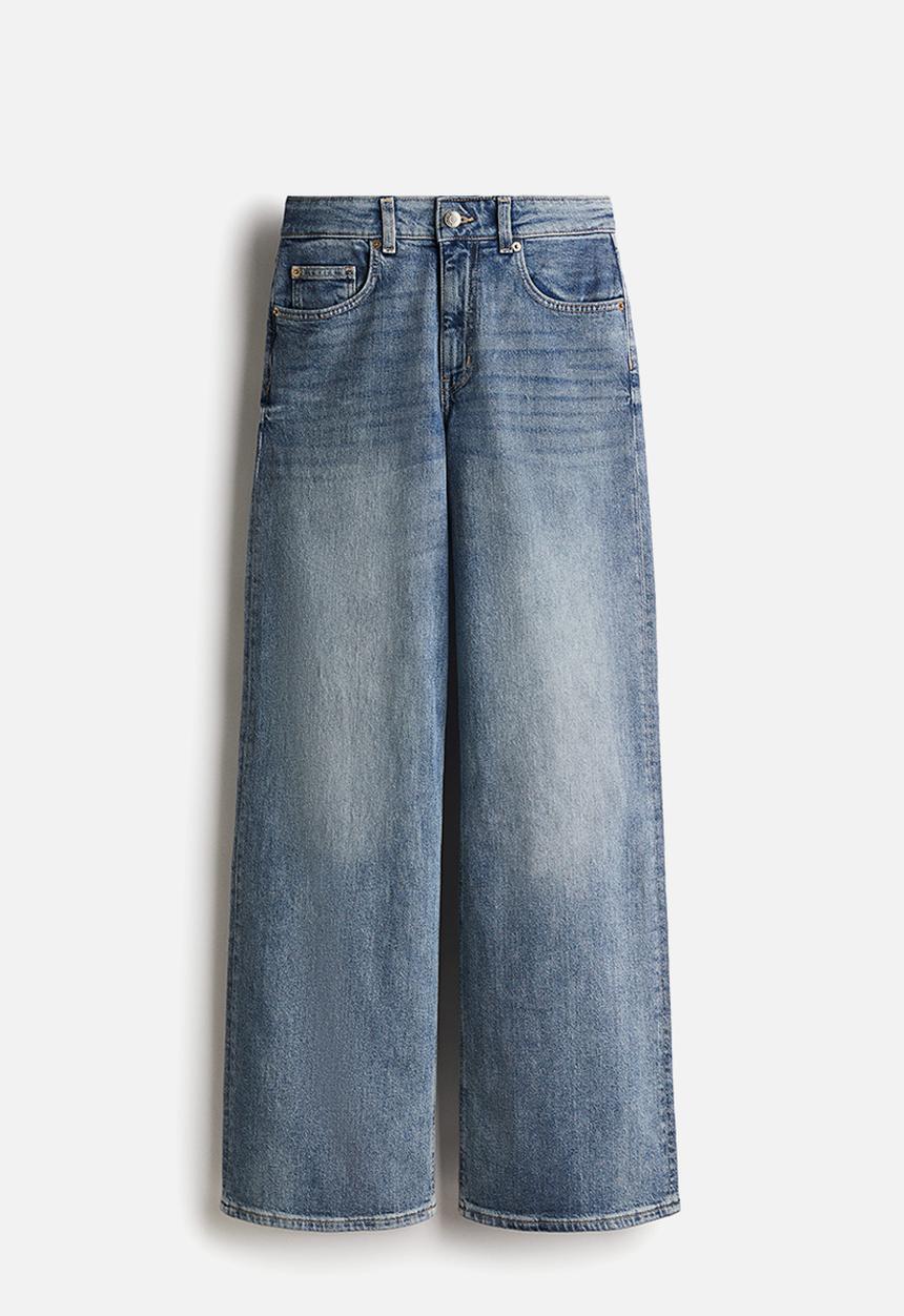 H&M - Wide high jeans - denim blue