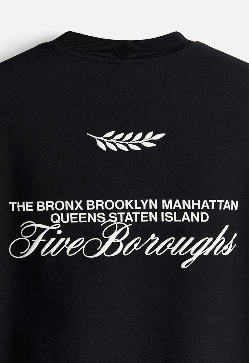 H&M - Loose fit printed sweatshirt -  black new york