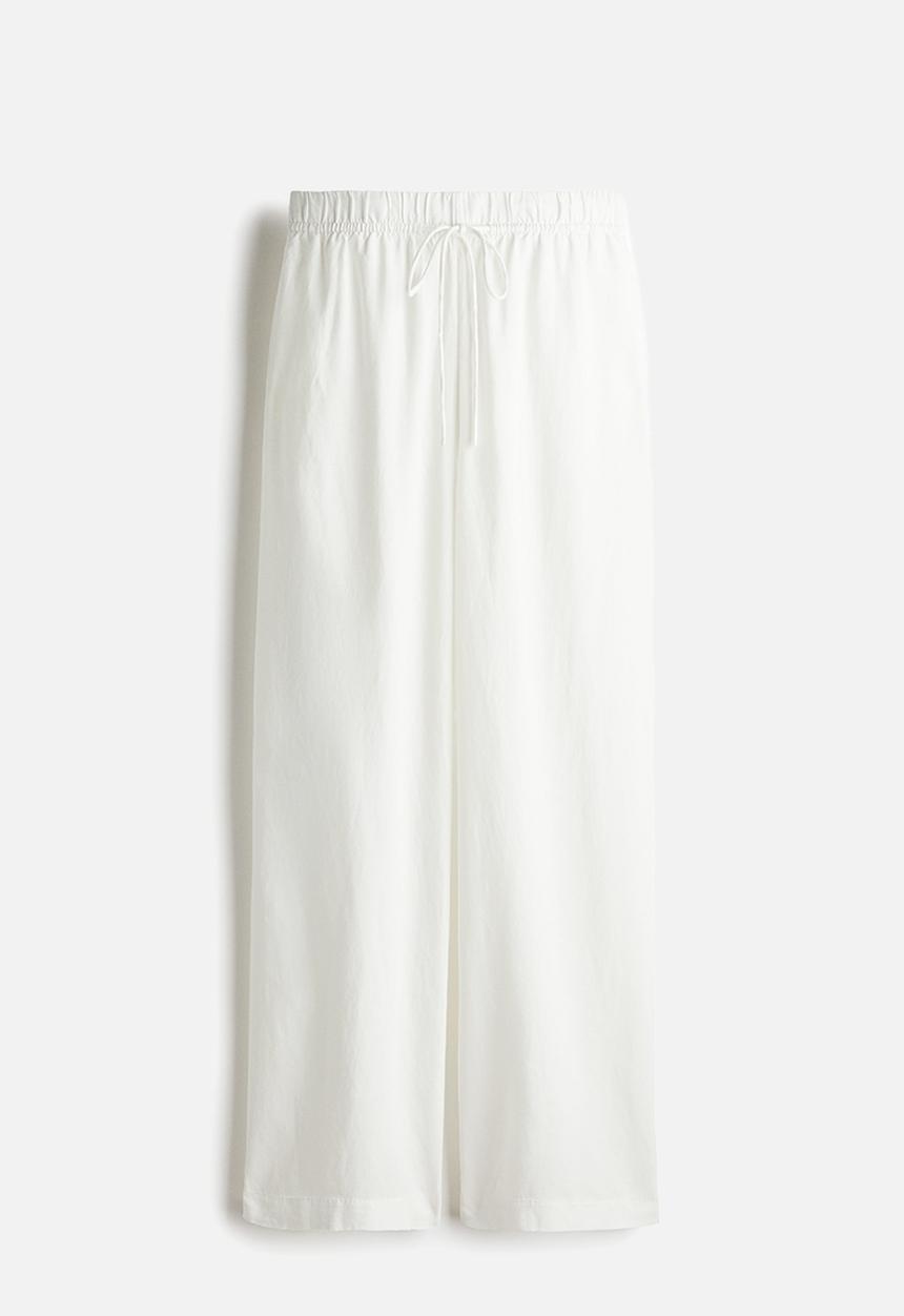H&M - Linen-blend trousers - cream-white