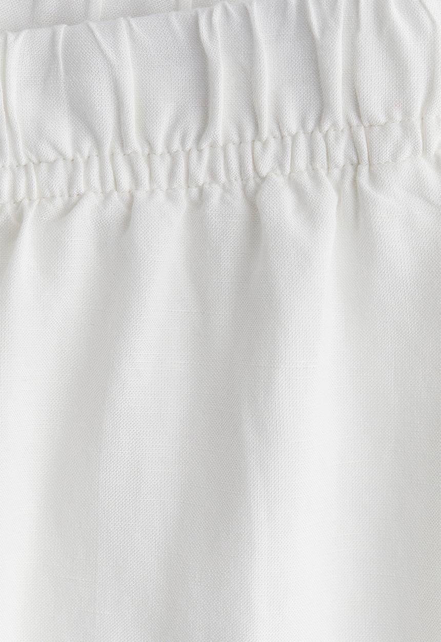 H&M - Linen-blend trousers - cream-white
