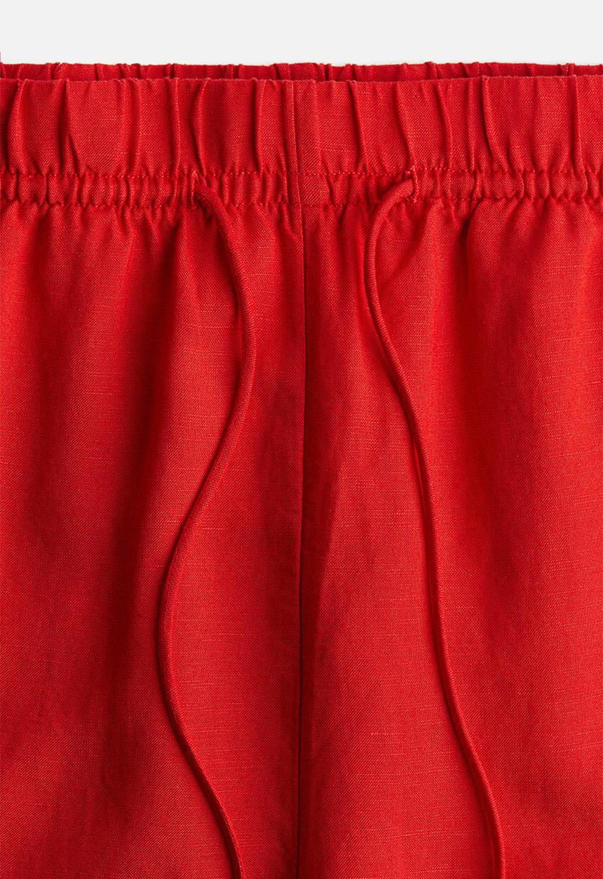 H&M - Linen-blend trousers - red