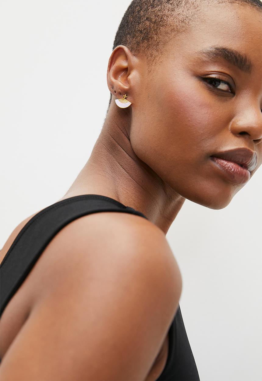 Zoe on Trend - Tahiti style earrings - gold