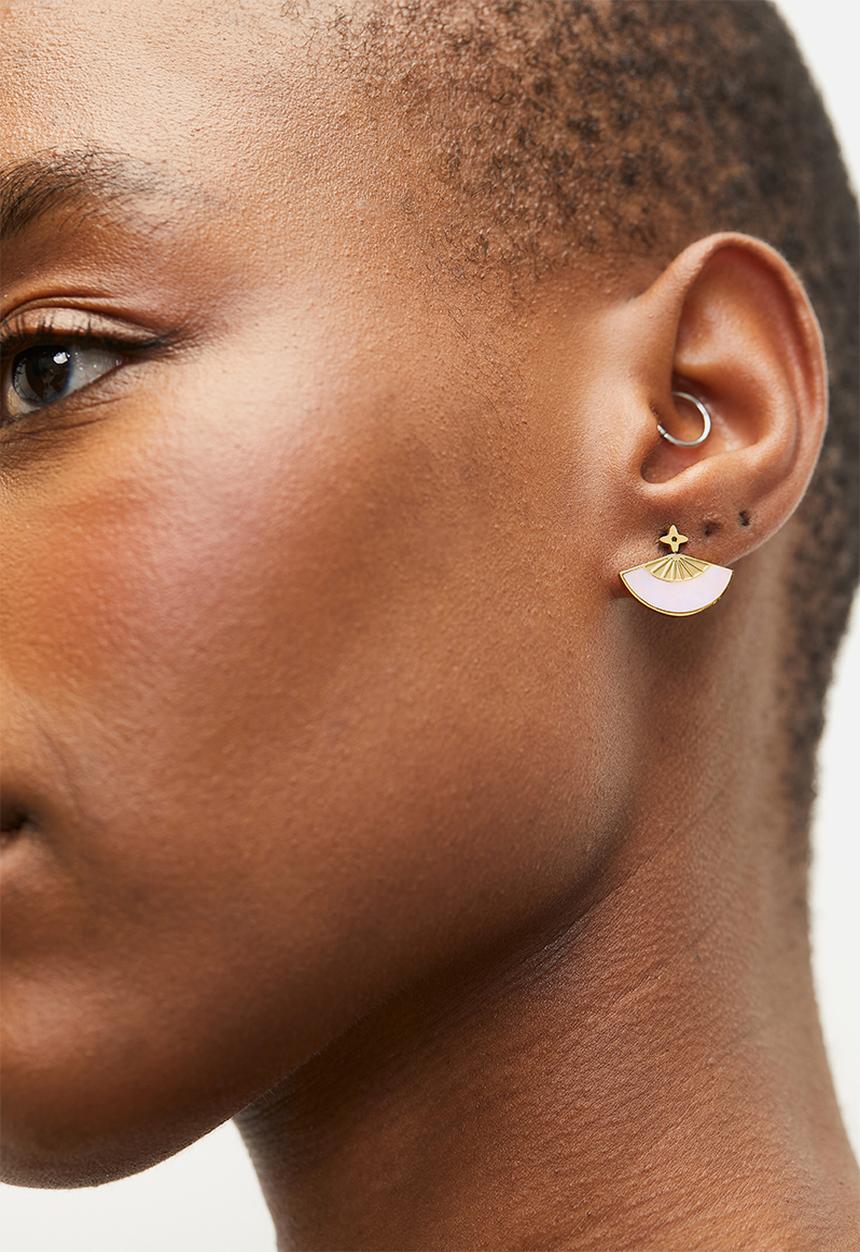 Zoe on Trend - Tahiti style earrings - gold