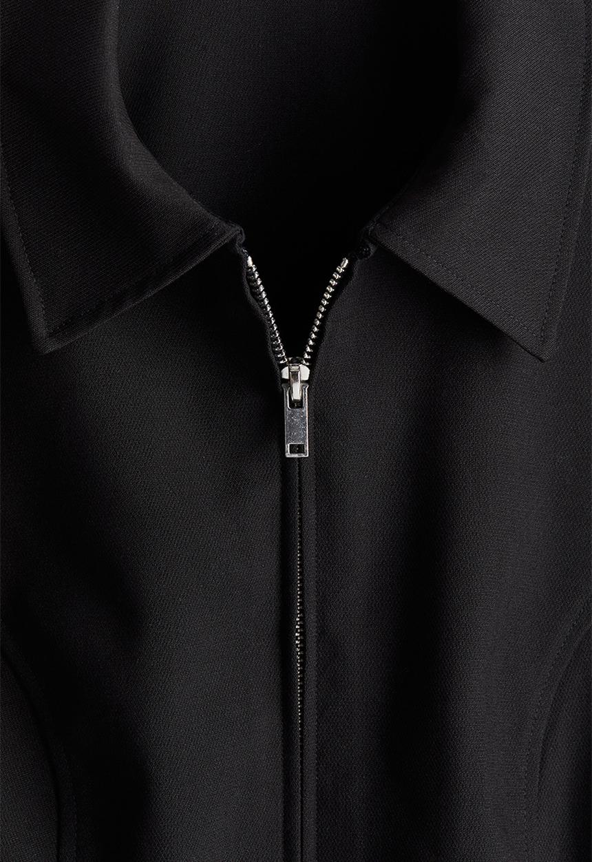 H&M - Collared zip-through vest top - black