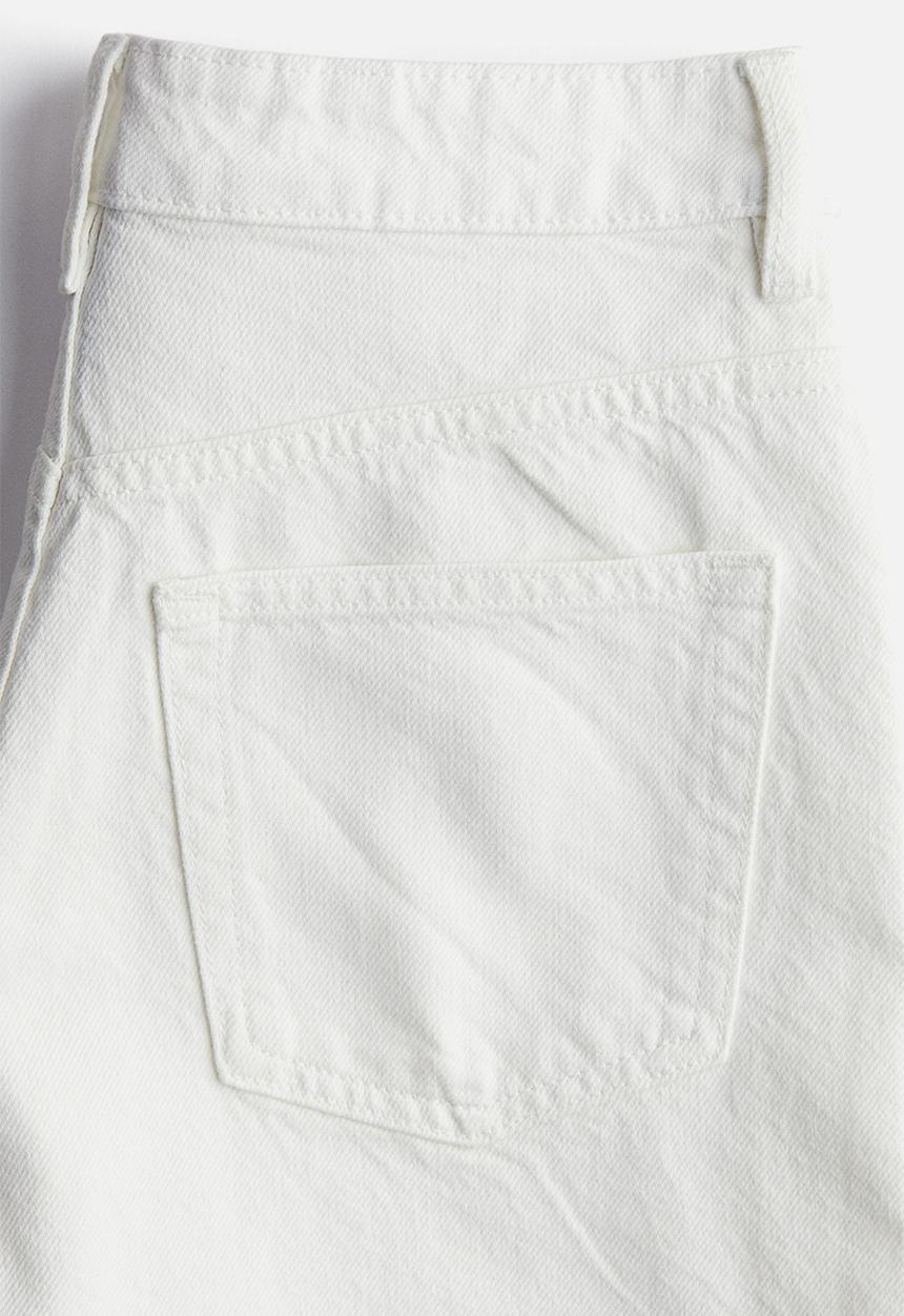 H&M - High denim shorts - white