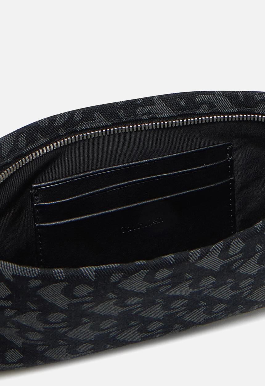 Calvin Klein - Logo jacquard sophie top zip - black