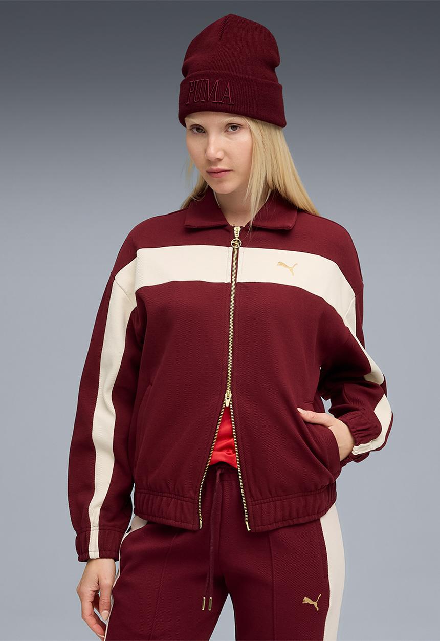PUMA - T7 Relaxed Track Jacket - Ruby Shimmer