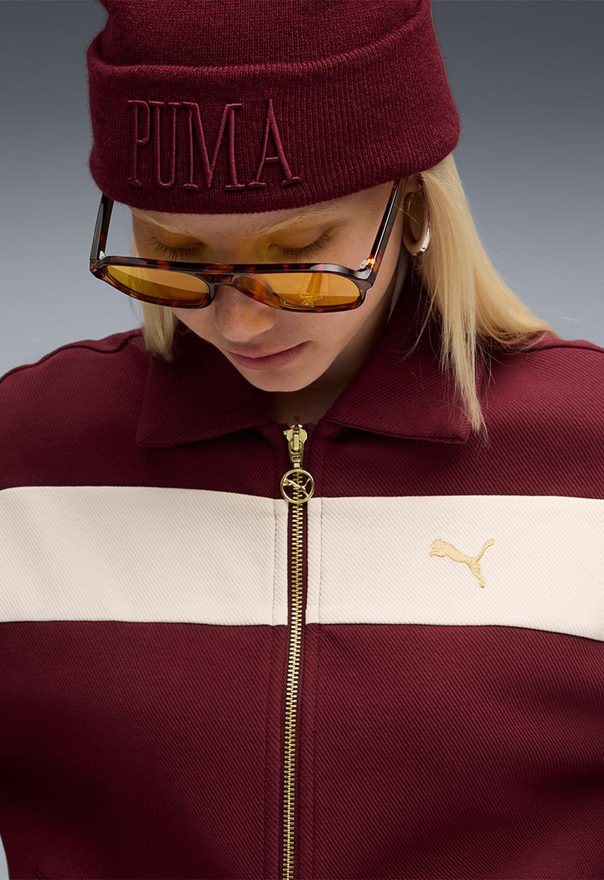 PUMA - T7 Relaxed Track Jacket - Ruby Shimmer