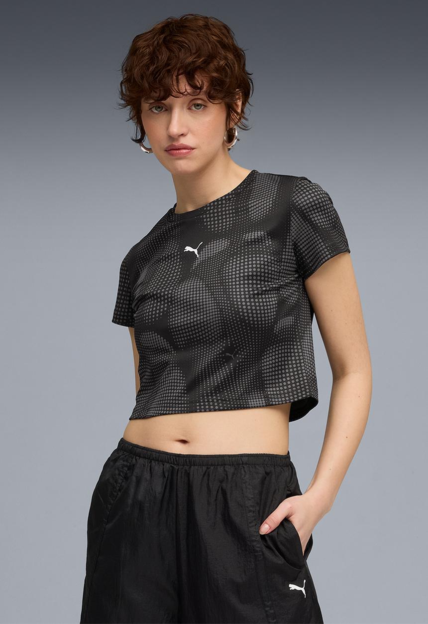 PUMA - Dare To Aop Baby Tee - Black