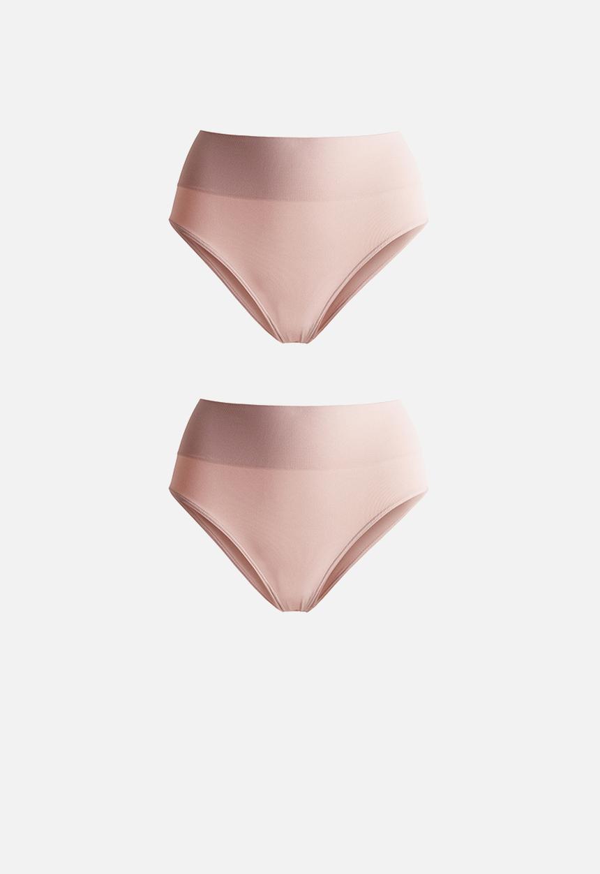 H&M - 2 pack seamless briefs - dusty pink