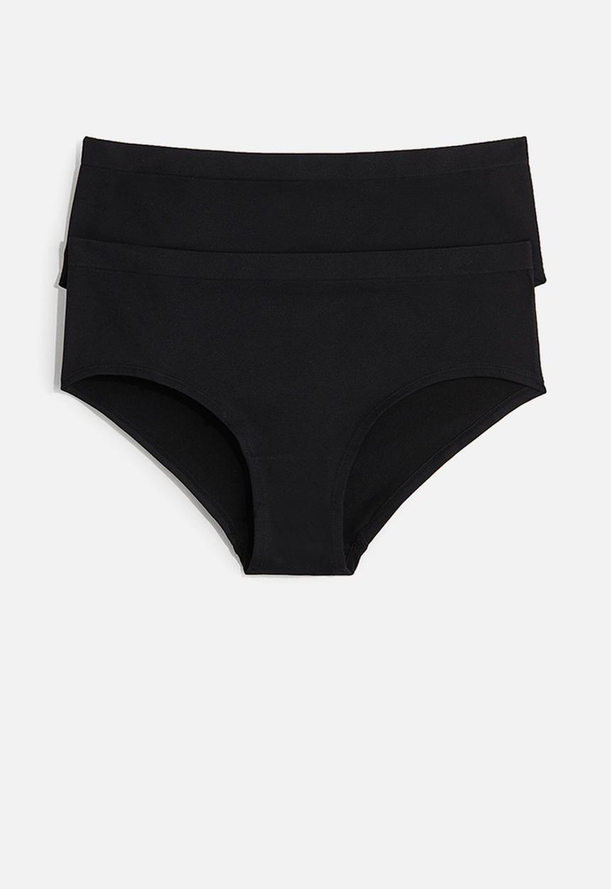 H&M - 2 pack seamless hipster briefs - black