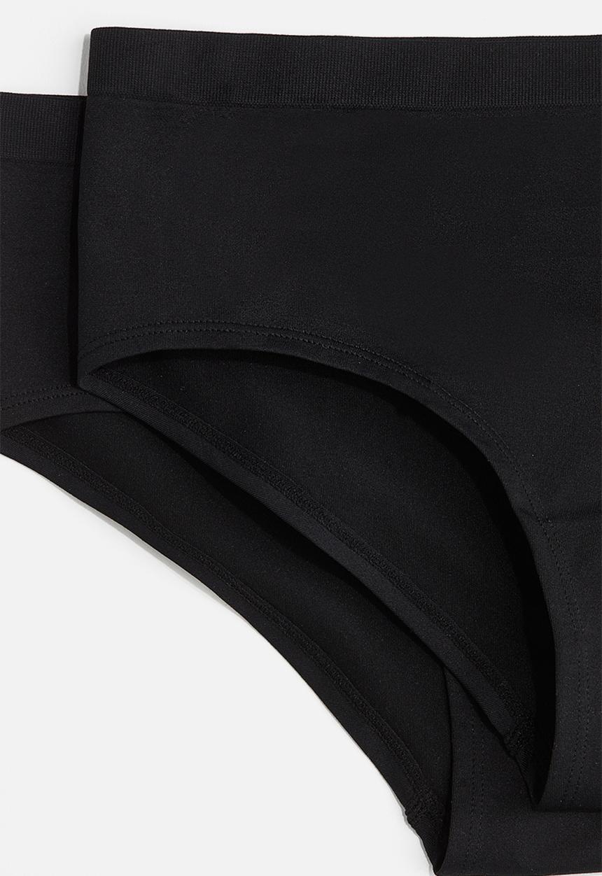 H&M - 2 pack seamless hipster briefs - black