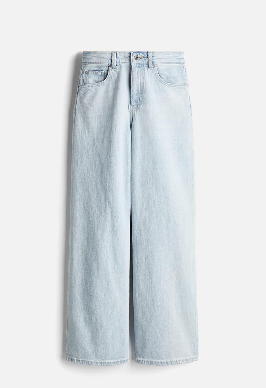 H&M - Wide high jeans - light denim blue 