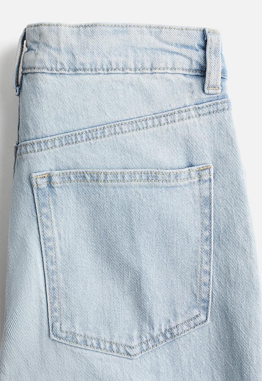 H&M - Wide high jeans - light denim blue 