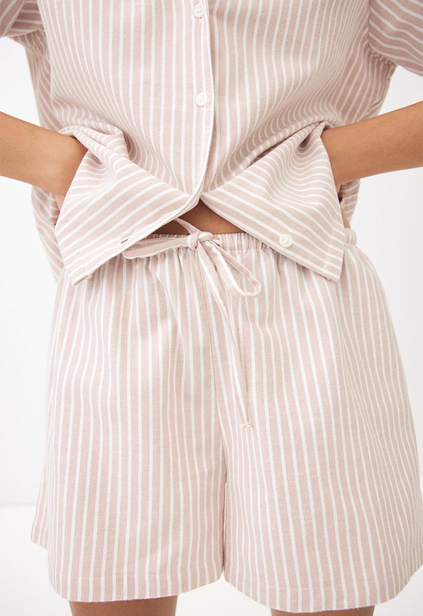 H&M - Flannel pyjamas - light pink striped