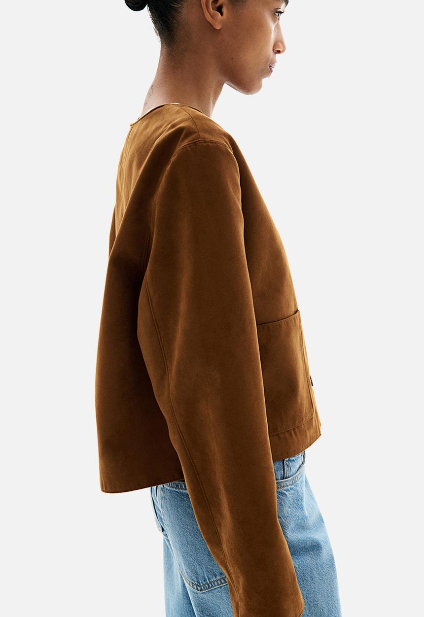 H&M - Collarless jacket - brown
