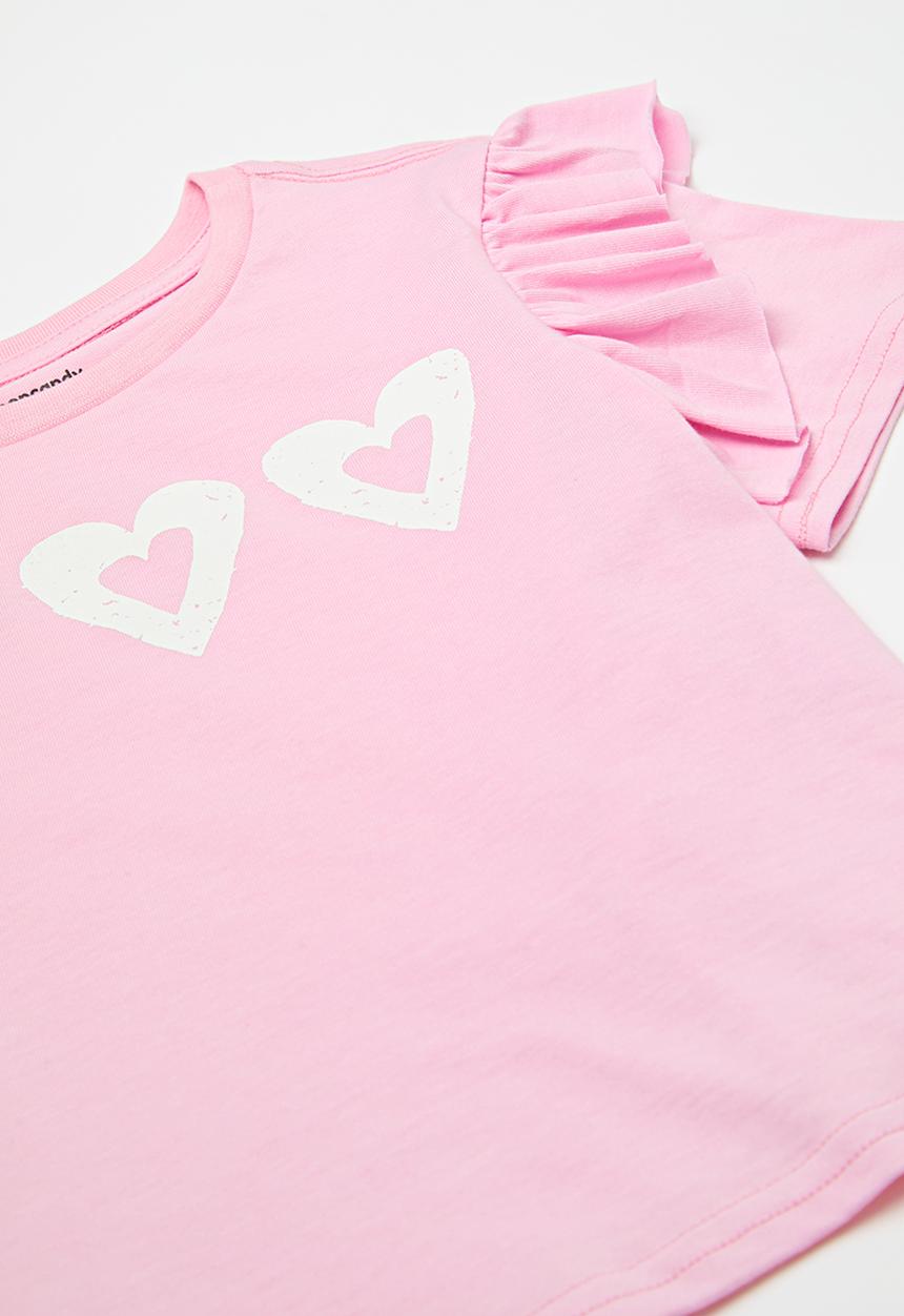 Pop Candy - Frill tee & legging set - pink