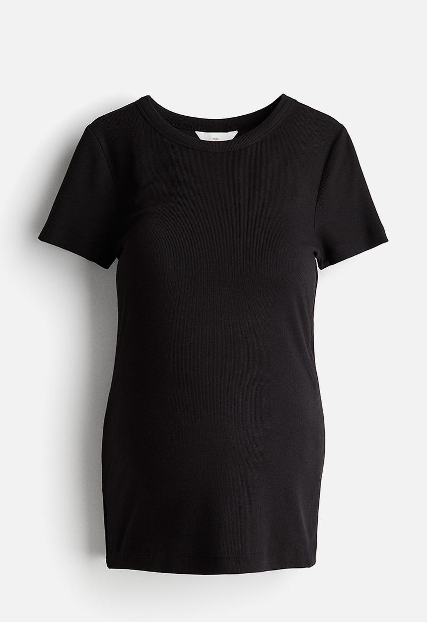 H&M - Mama ribbed top - black