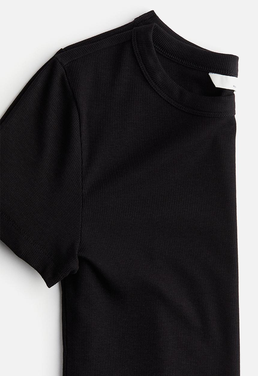 H&M - Mama ribbed top - black