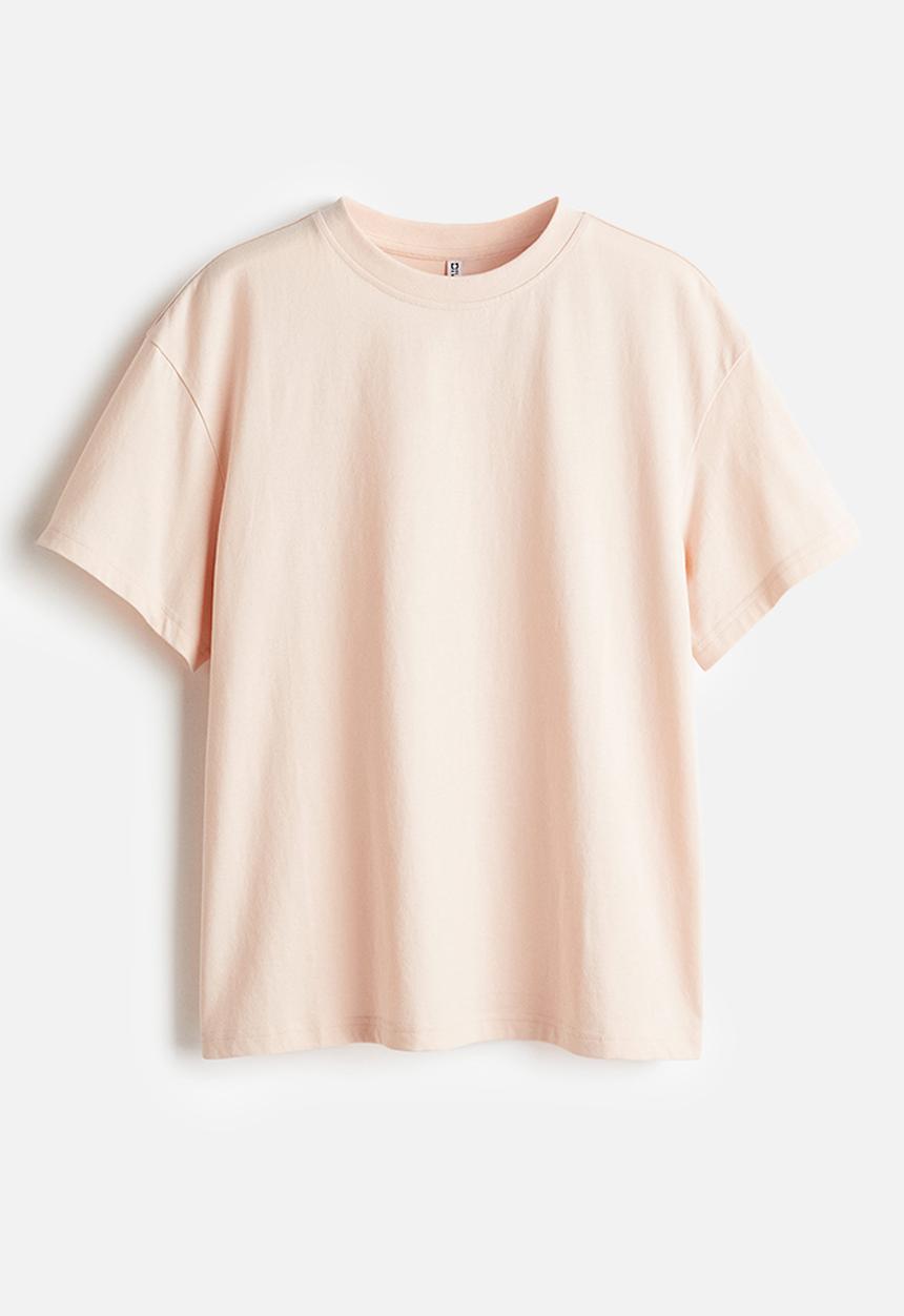 H&M - Oversized t-shirt - light peach pink