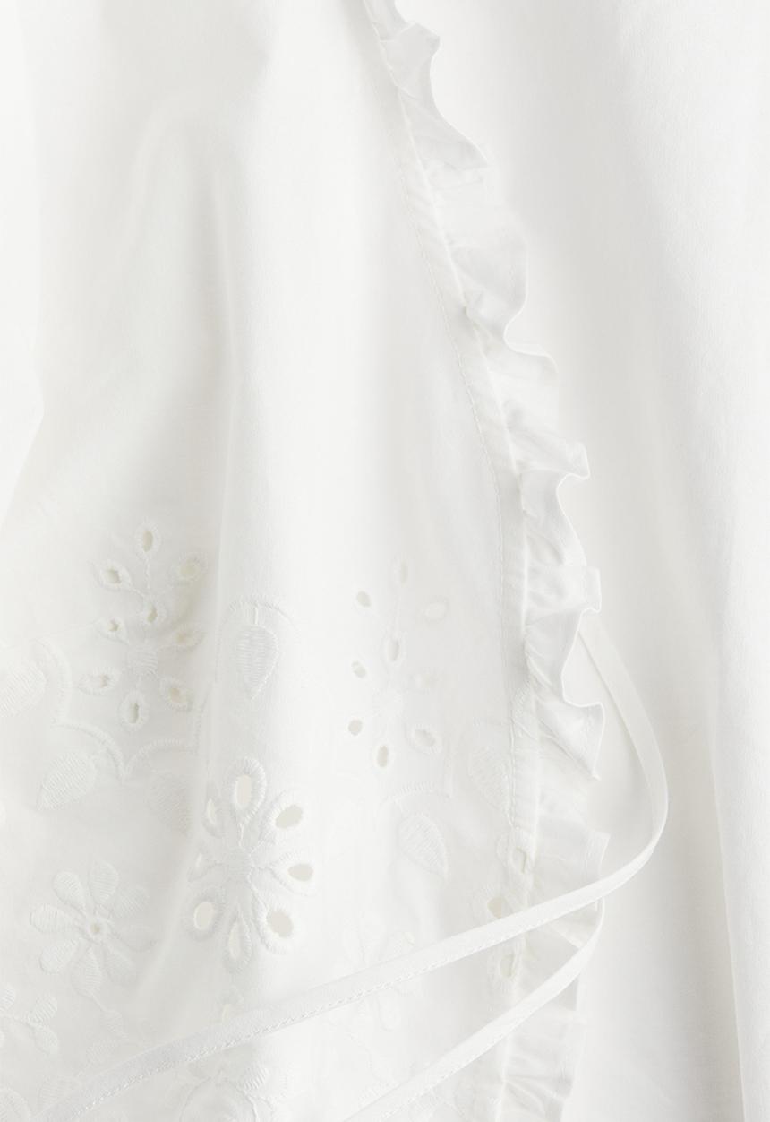 H&M - Broderie anglaise cotton blouse - white