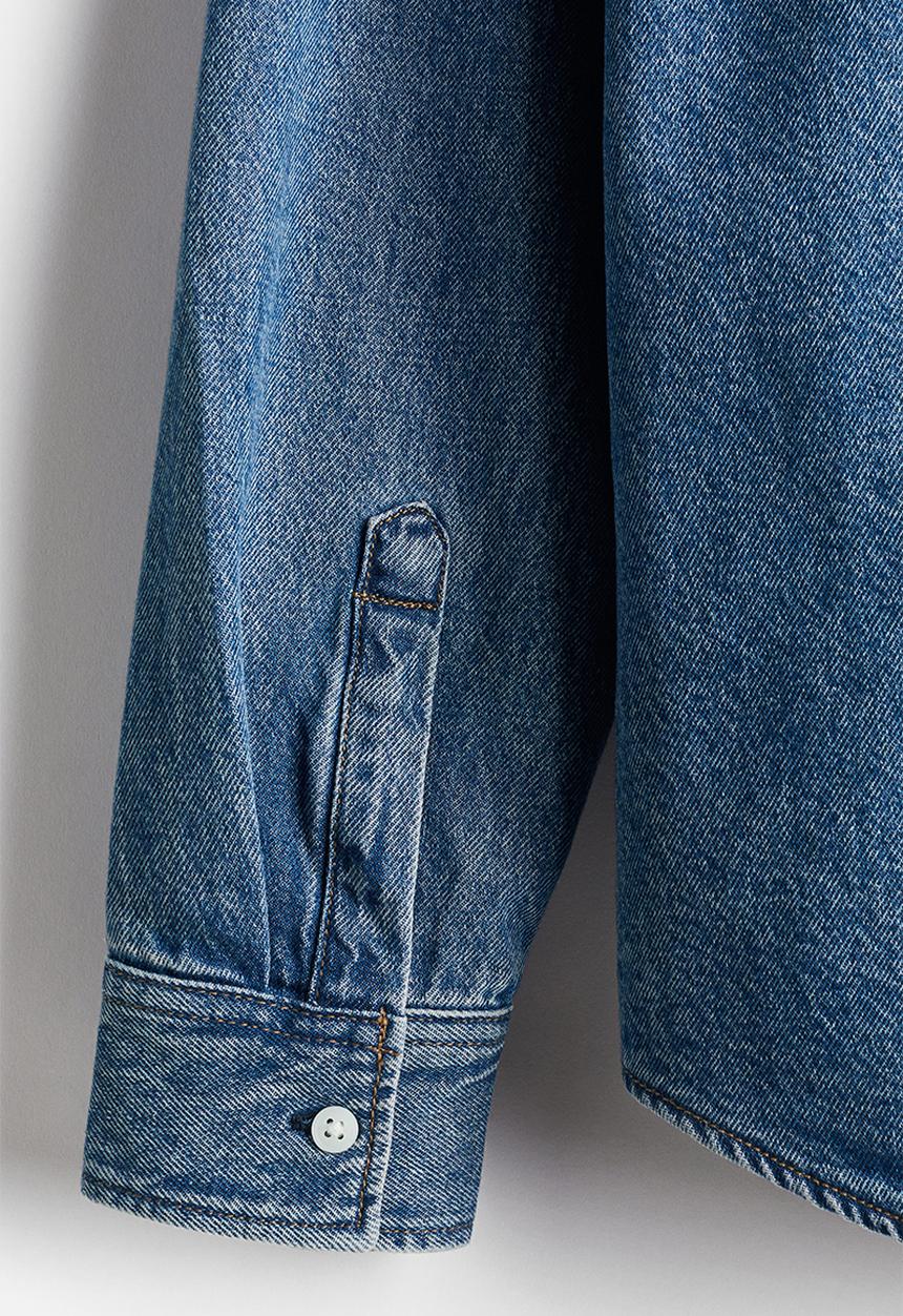H&M - Loose fit denim shirt - denim blue