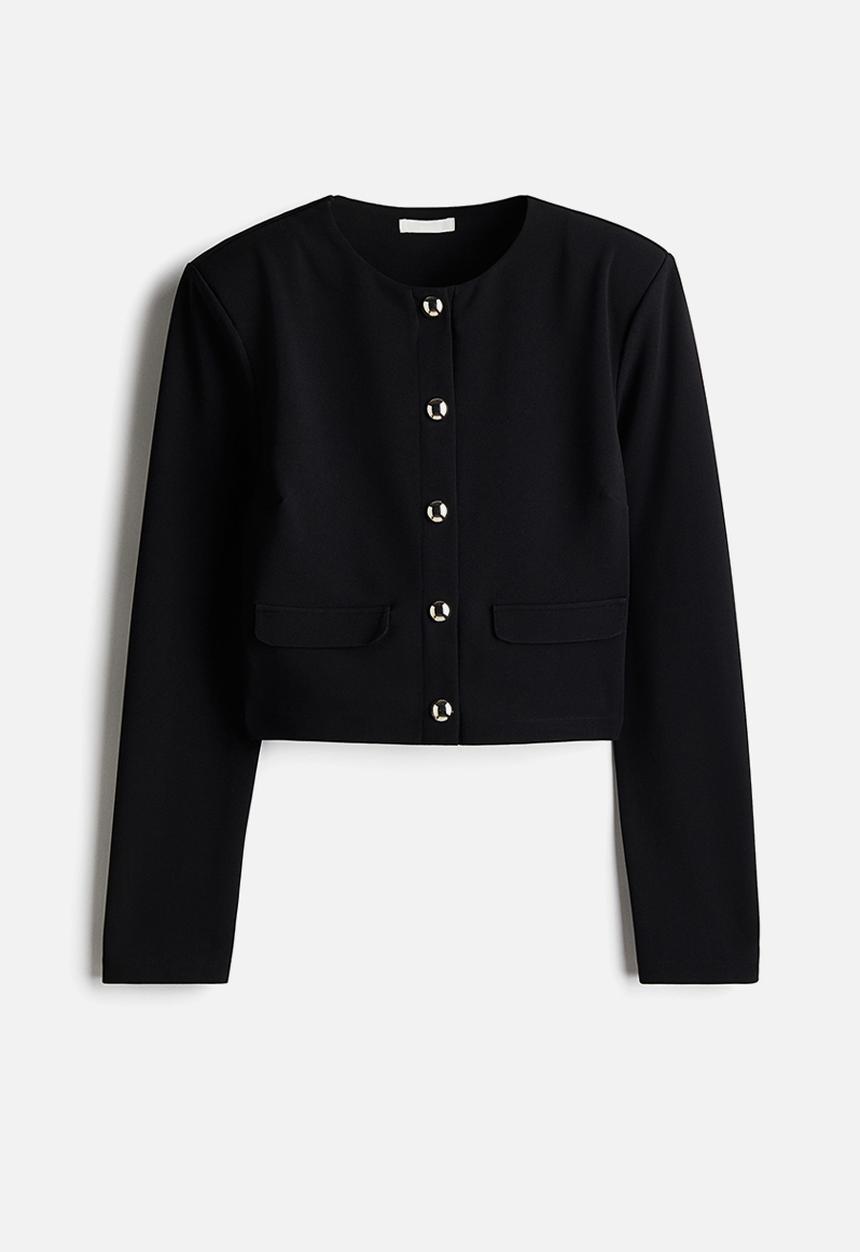 H&M - Shoulder-pad cardigan - black