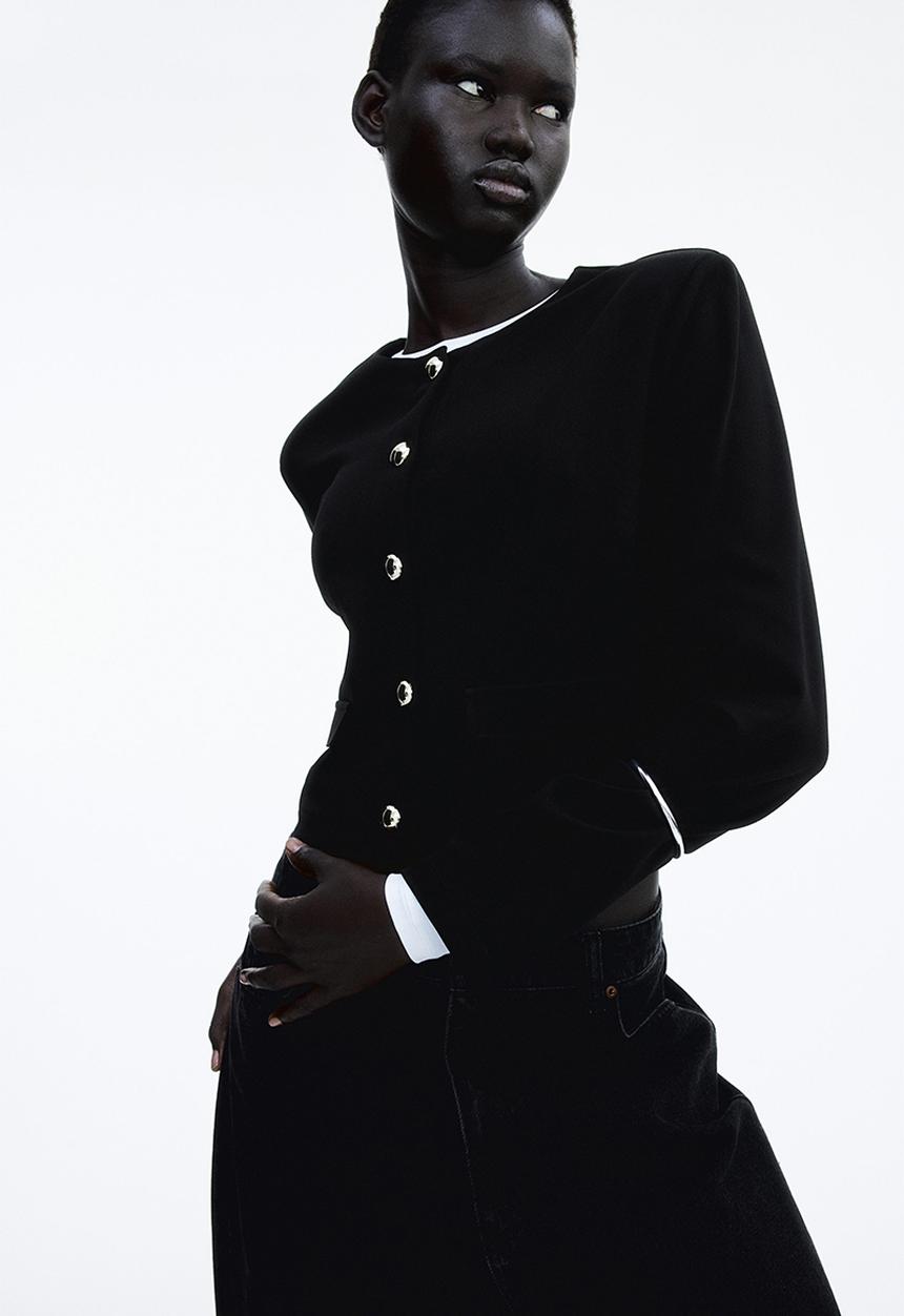H&M - Shoulder-pad cardigan - black