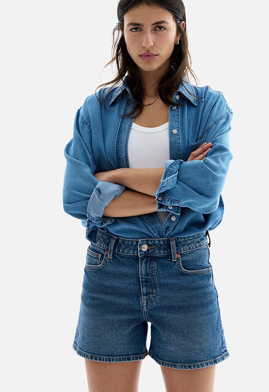 H&M - Denim shorts - denim blue