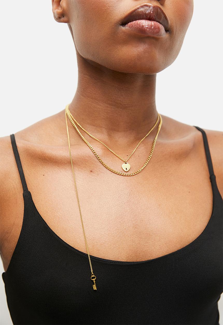Zoe on Trend - Double-strand heart necklace-gold