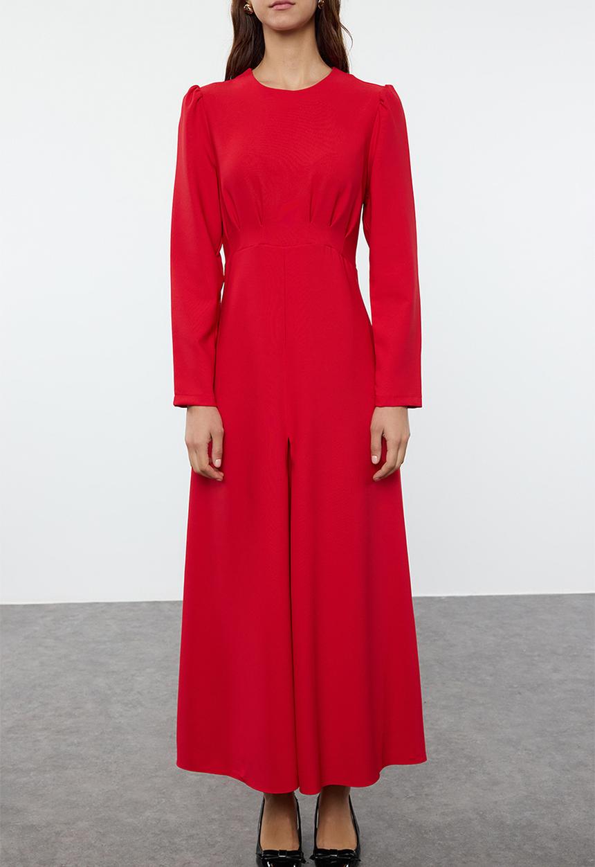 Trendyol - Red woven dress - dark red