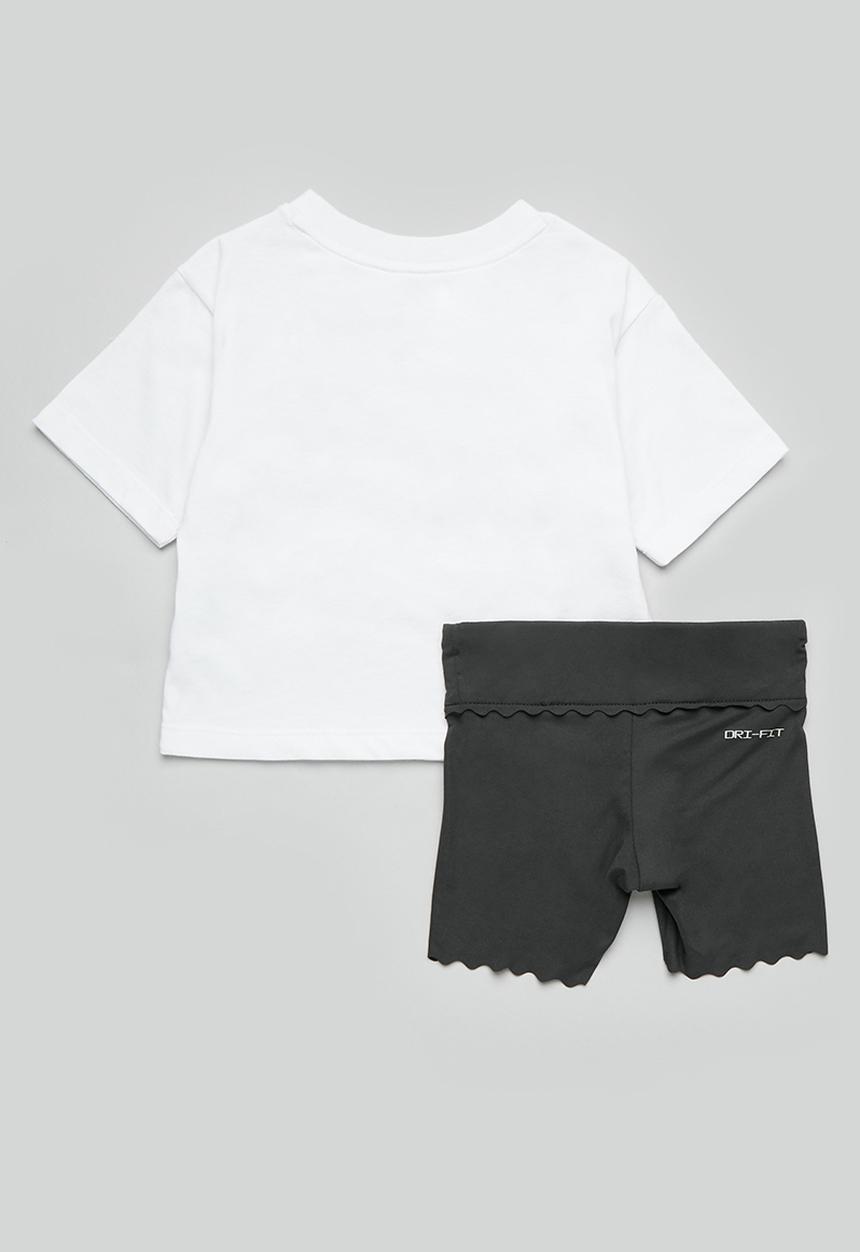 Nike - Nike knit short set - dk smoke grey & white