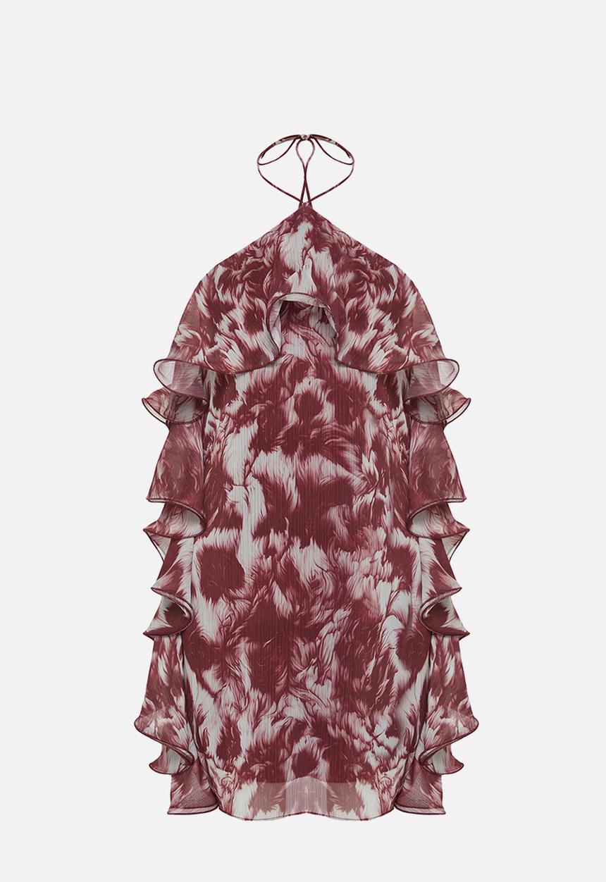 Trendyol - Limited A-line woven chiffon short evening prom dress  - very colorful