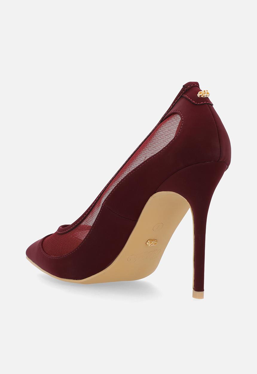 Miss Black - Lola 55 mesh court heel - wine