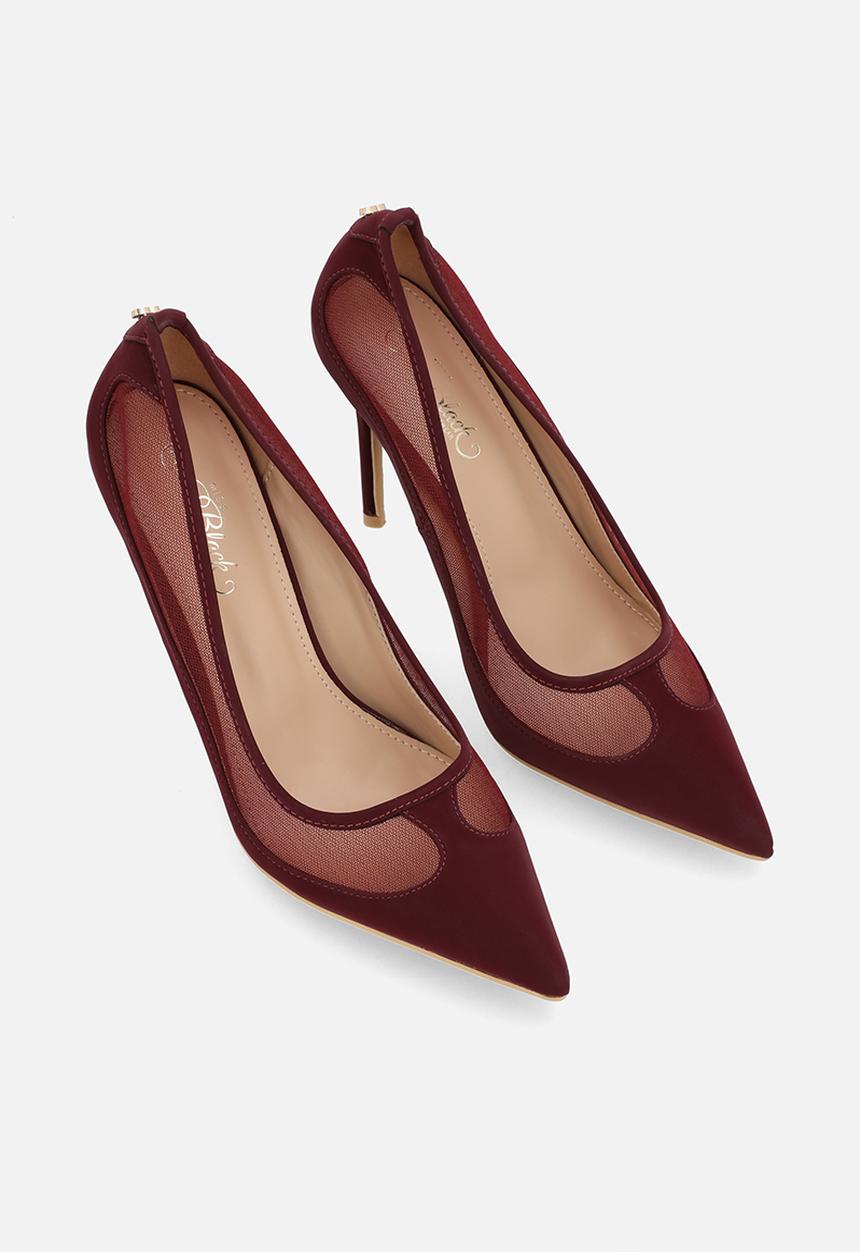 Miss Black - Lola 55 mesh court heel - wine