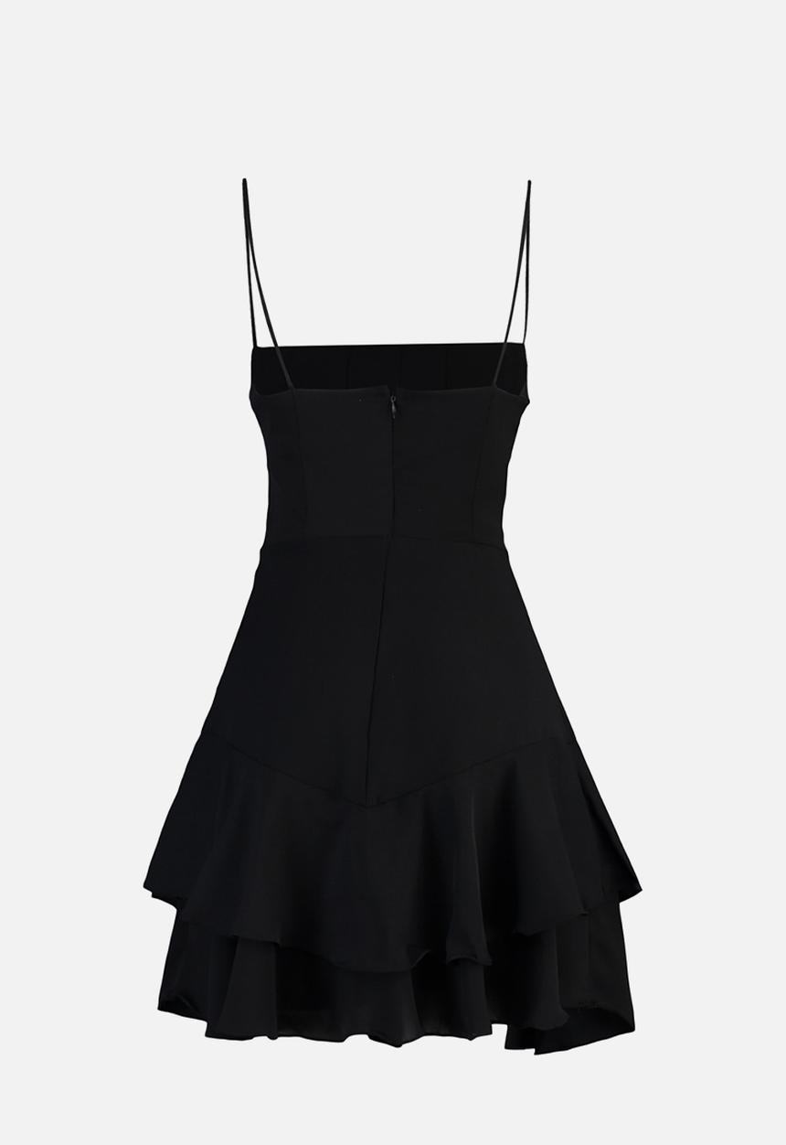 Trendyol - A-line underwire detailed woven short evening dress  - black