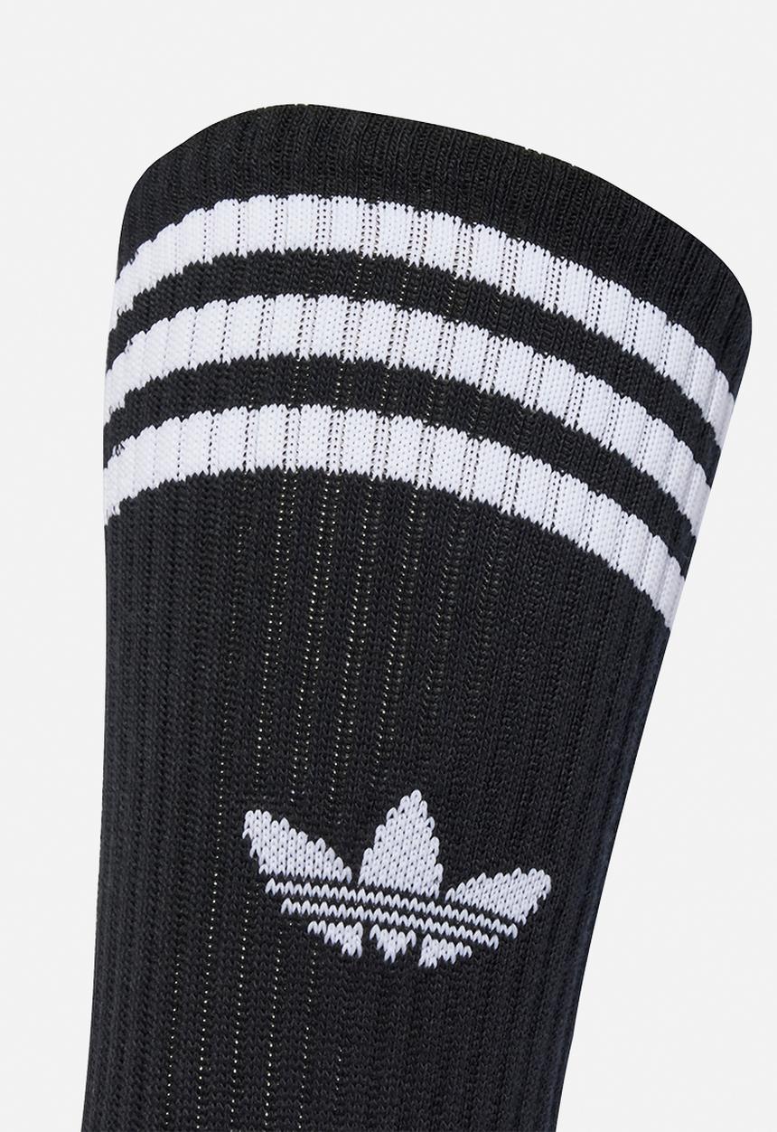 adidas Originals - 3-Stripes High Crew Socks 3 Pairs - Black
